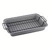 Форма для запікання Kamille 37,5*26*5,5 див. з вуглецевої сталі з гратами для гриля KM-6001M, фото 2
