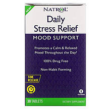 Комплекс від стресу та напруги Natrol "Daily Stress Relief" з уповільненим вивільненням (30 таблеток)