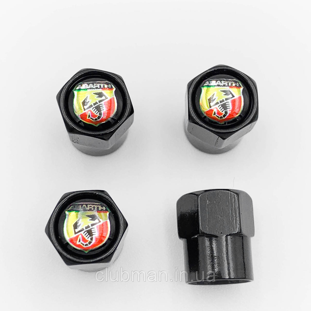 Захисні ковпачки на ніпеля FIAT ABARTH (Фіат) 4 шт Чорні
