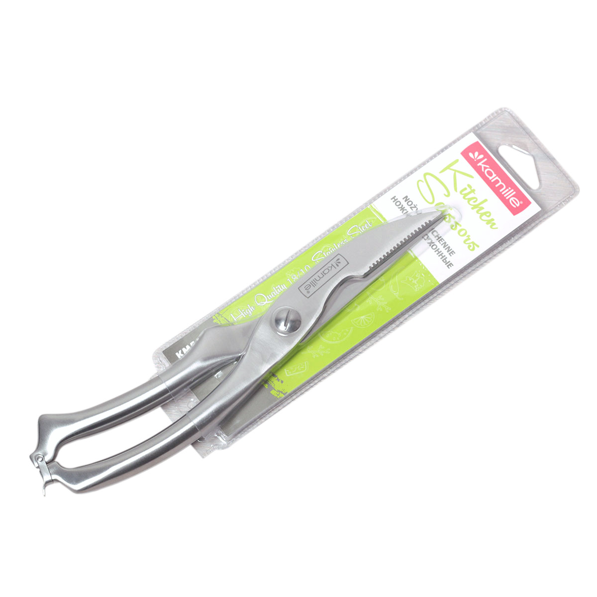 Ножиці кухонні Kamille з нержавіючої сталі KM-5100, фото 1