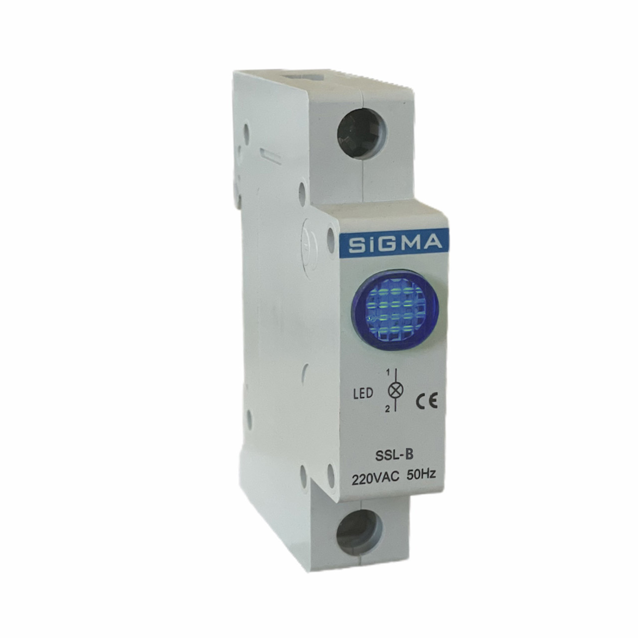Индикатор сигнальний контакт синій  для автомат вимикача DIN-рейку 220В АС