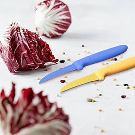 Ніж кухонний Kamille Жовтий для чищення овочів з покриттям "non-stick" KM-5321