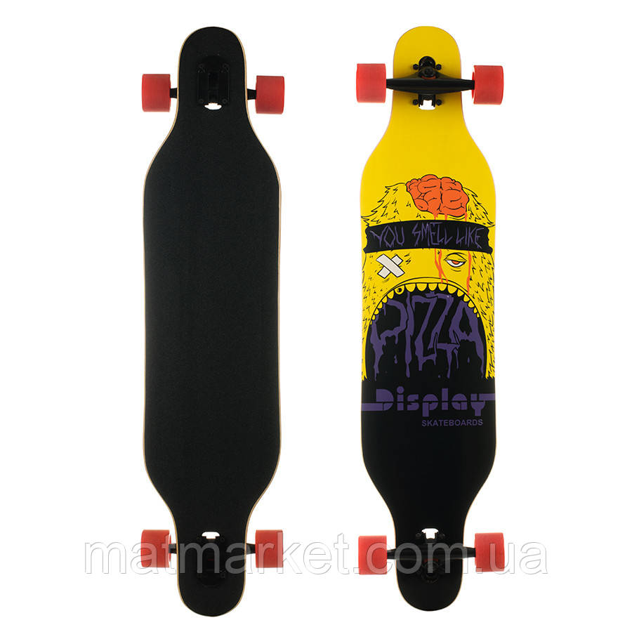 Скейт лонгборд 880, наждак, колеса PU (поліуретанові) дерев'яний скейтборд 105 см, фото 1