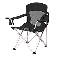 Кресло складное для пикника и рыбалки Vitan (Витан) Алюм Берег d19 мм точка Черный (2110106)
