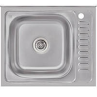 Кухонна мийка LIDZ 6050-L 0.6мм Satin (160)