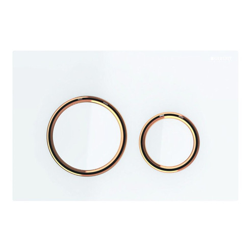 Змивна клавіша Geberit Sigma 21 для подвійного змиву колір червоне золото/білий