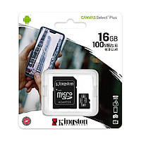 Карта памяти Kingston microSDHC 16GB Class 10