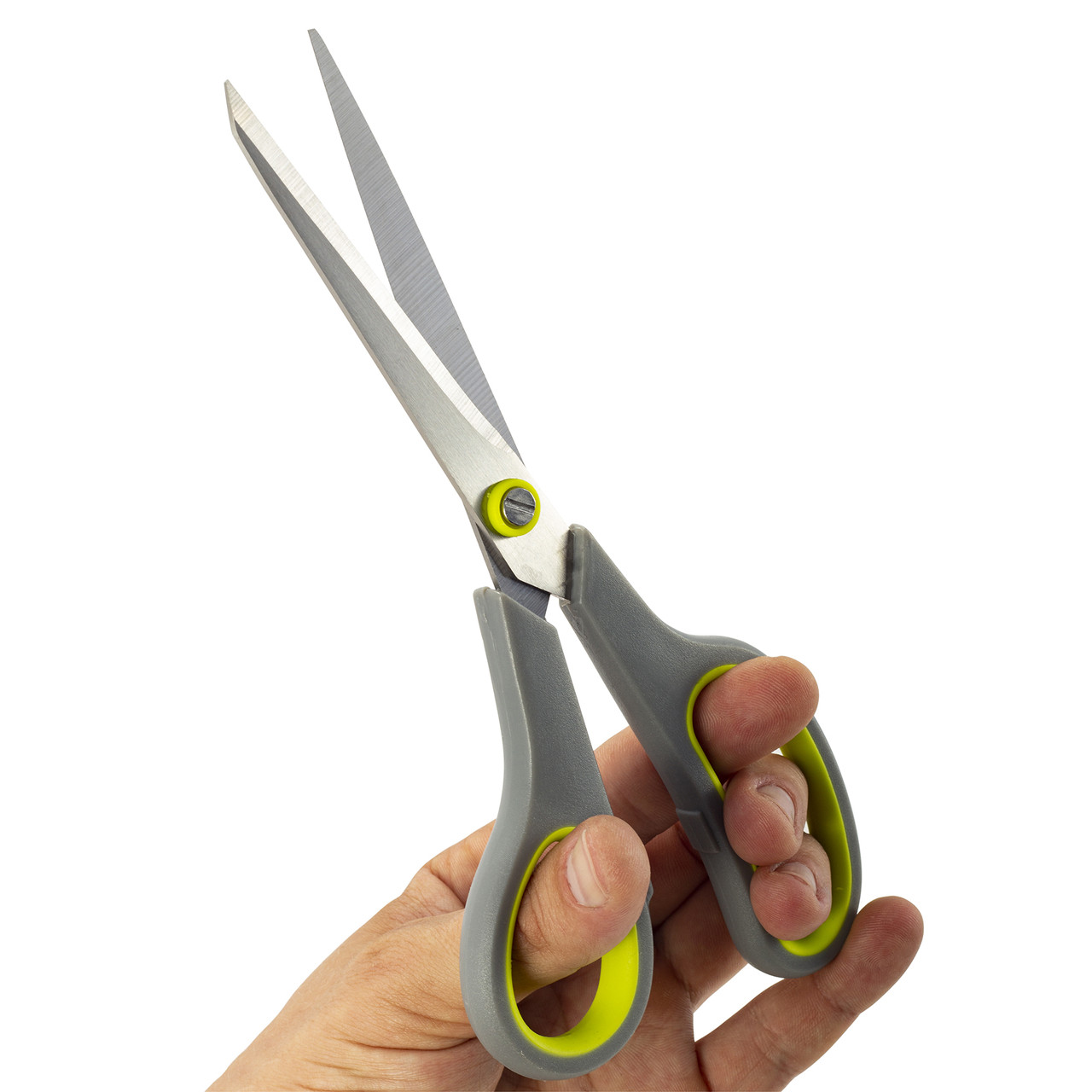 Ножиці Kamille універсальні 3пр. з нержавіючої сталі з пластиковими ручками (14см; 17см; 21.5 см) KM-5187, фото 1