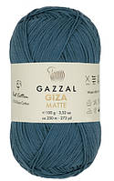 Пряжа бавовняна для в'язання Gazzal GIZA MATTE (Газзал Гіза Матте) № 5579 джинсовий (Нитки для ручного в'язання)