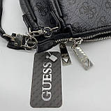 Жіноча сумочка крос-боді GUESS 19GF-1803 через плече з ланцюжком чорна, фото 6