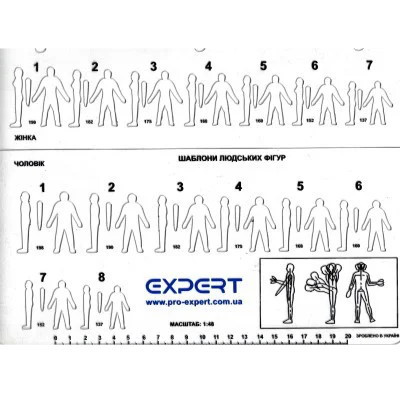 Лінійка-трафарет «ФІГУРА ЛЮДИНИ»