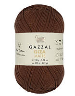Пряжа хлопковая для вязания Gazzal GIZA MATTE (Газзал Гиза Матте) № 5585 коричневый (нитки для ручного