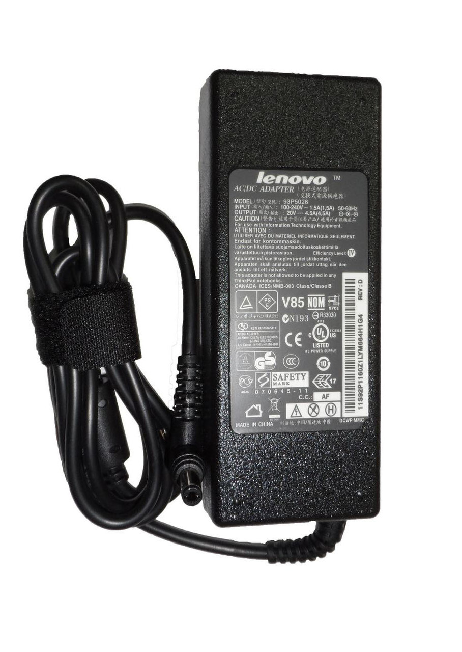 Блок живлення ноутбука Lenovo, 90W, 20 V, 4.5 A, 2,5/5,5 мм