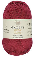 Gazzal GIZA MATTE (Газзал Гіза Матте) № 5587 бордовий (Пряжа бавовняна, нитки для в'язання)