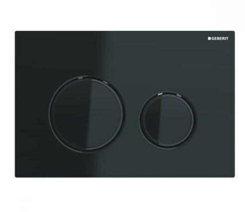 Змивна клавіша Geberit Sigma 21 для подвійного змиву колір чорний хромований/чорний