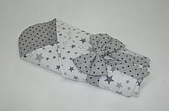 Літній конверт на виписку Зірочки сірі