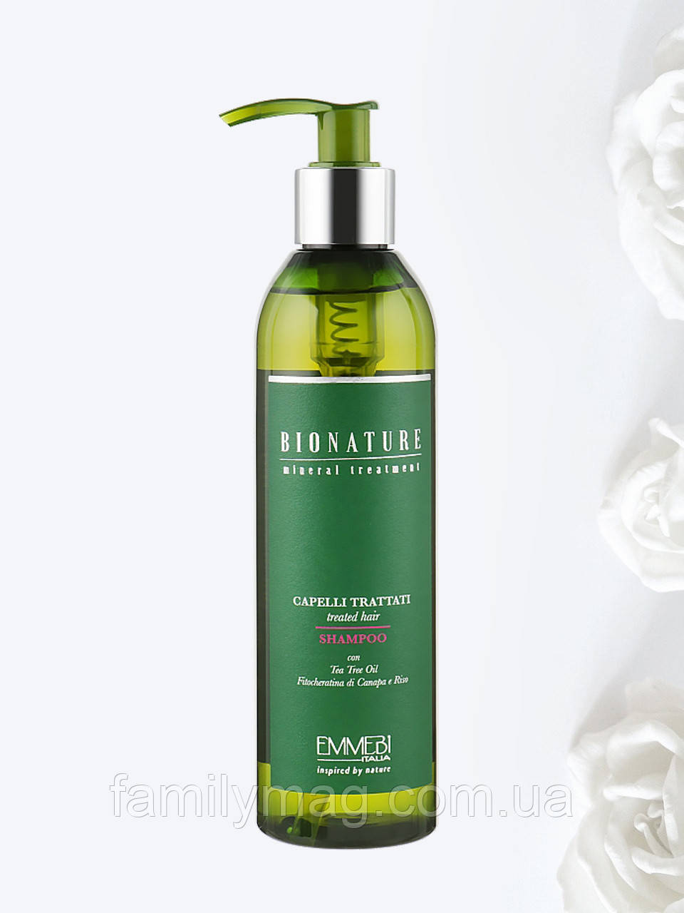 Шампунь для пошкодженого волосся Treated Hair Shampoo BioNature Emmebi Italia 250 мл