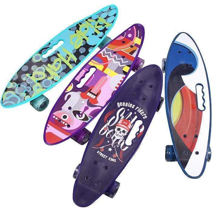 Penny Board Picasso, Пенни Борд 22 с ручкой, Колеса светятся, усиленная дека - фото 4 - id-p1413325782