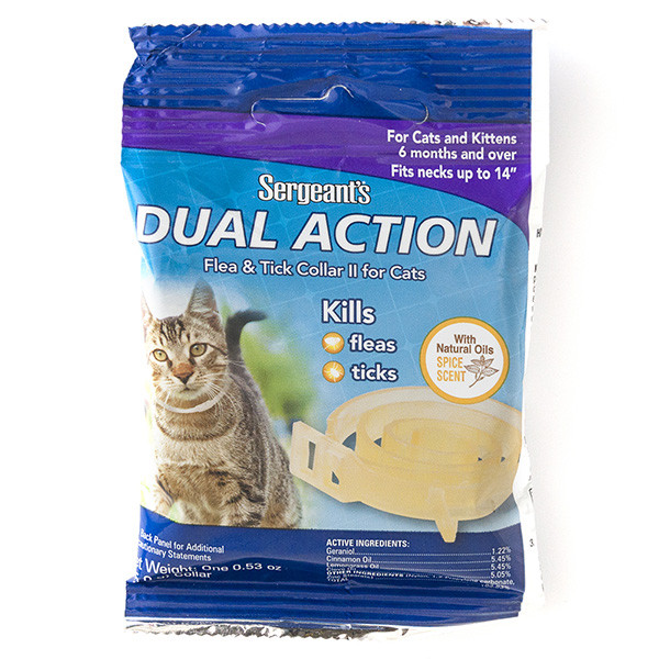 Нашийник від бліх і кліщів для котів, SSENTRY Sergeants Dual Action (32878)