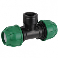 Трійник швидкозажимний компресійний 25мм х 3/4 "ВР х 25мм (Irritec) Італія (V215)