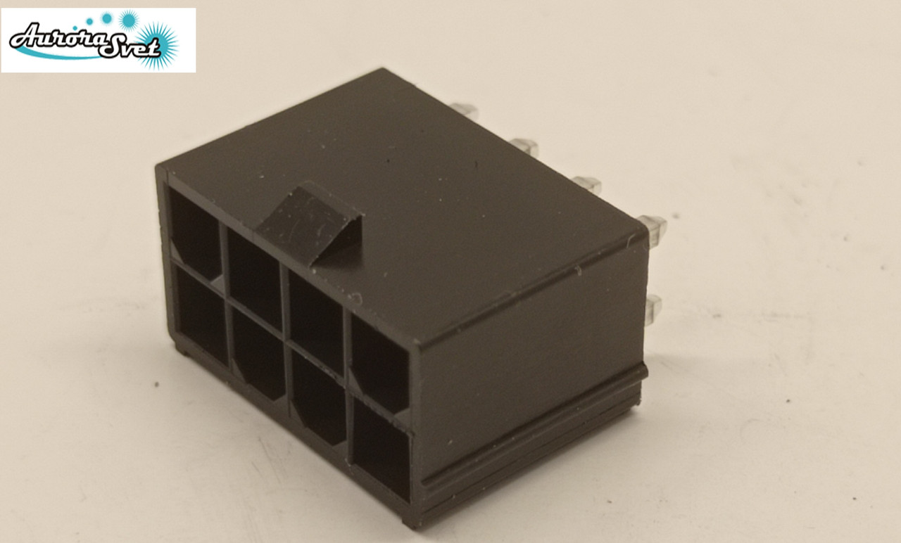 Роз'єм 8pin Mini-Fit виделка + контакти, для живлення процесора під паяння.Конектор 4.2 мм 2x4Pin