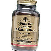 Пролин Лизин Солгар Solgar L-Proline L-Lysine 500 mg/500 mg 90 таб