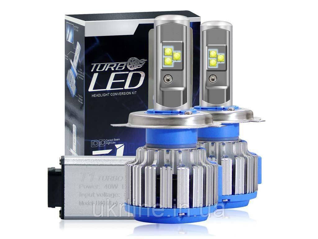 Комплект ламп  автомобільних LED TurboLed T1 H4 6000K, фото 1