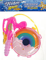 Пістолет водян.з рюкзаком "Веселка" в кульку №928(60) КІ