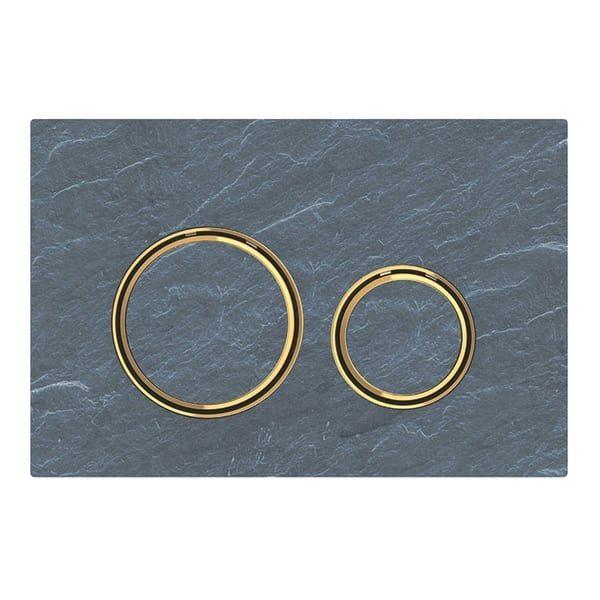 Змивна клавіша Geberit Sigma 21 для подвійного змиву колір латунь/сланець Mustang