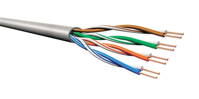 Кабель "Кручена пара" UTP Сat.6 VKcable 4 × 2 × (0,55CU), діам. 5,4 мм, 305 м