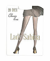 Женские капроновые колготы с швом сзади Lady Sabina Classic Line 20 Den