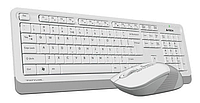 Комплект беспроводной клавиатура + мышка A4-Tech Fstyler FG1010 USB White