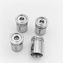 Захисні ковпачки на ніпеля Sport 4 шт з ключем Хром, фото 3