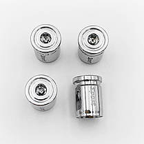 Захисні ковпачки на ніпеля Sport 4 шт з ключем Хром, фото 5