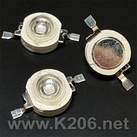 LED-3W-UV-370NM Светодиод; мощный; 3Вт; ультрафиолетовый (УФ); 370-375нм; 120°; 700мА; 3.7-4.1В