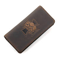 Бумажник мужской Vintage натуральная кожа, коричневый (14376)