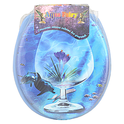Кришка для унітаза Aqua Fairy м'яка блакитна