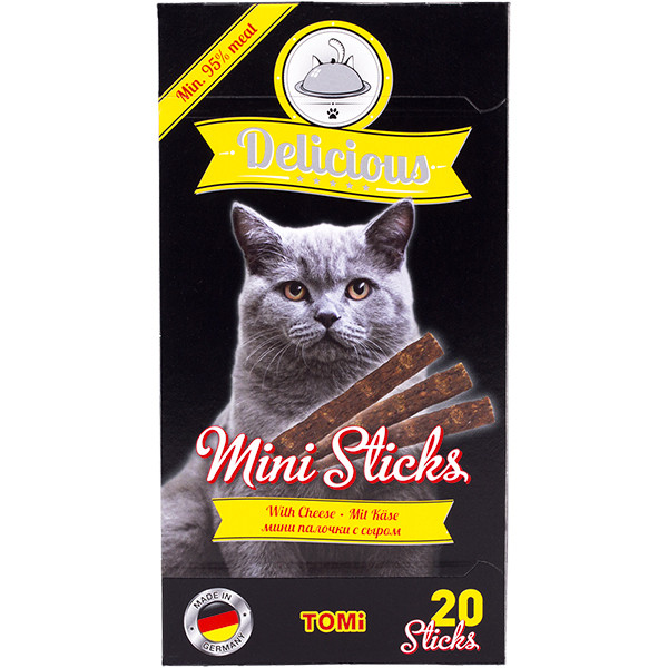 TOMi Delicious Mini Sticks Cheese ТОМИ ДІЛІШЕС СИР ласощі для котів