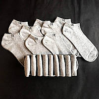 Набір коротких чоловічих шкарпеток Calvin Klein 9 пар сірих в подарунковій упаковці!, фото 4
