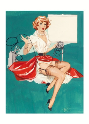 Листівка OLIVIA de BERARDINIS Claire Sinclair, Red Riding Hood, Playboy pin-up, October 2010, фото 1