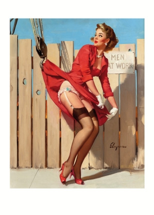 Листівка OLIVIA de BERARDINIS Claire Sinclair, Red Riding Hood, Playboy pin-up, October 2010