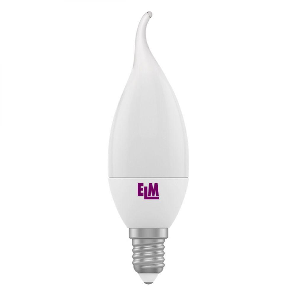 Лампочка світлодіодна ELM Led 18-0088 4W PA10 Е14 4000K свічка на вітрі