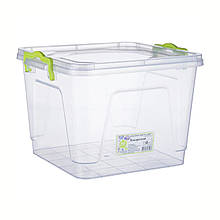 Контейнер Ал-Пластик універсальний квадратний з зажимами 25.8х23.4х18.4 см 6.7 л