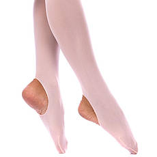 Колготки для танців та балету з отвором на стопі тілесні Zelart Caramel CO-8311, 10-11 років, зріст 134-154 110-122 / 6-7 років, фото 3