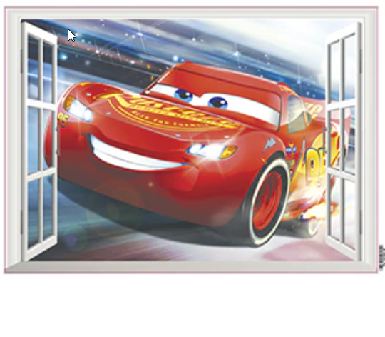 Вінілові наклейки на стіну Мультфільм Тачки Cars (лист 50 х 70 см) Б277-4