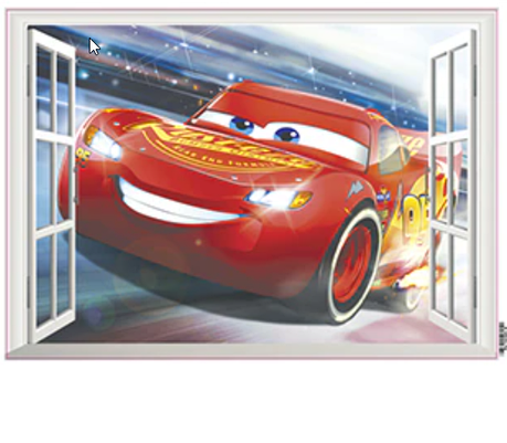 Вінілові наклейки на стіну Мультфільм Тачки Cars (лист 50 х 70 см) Б277-4, фото 1