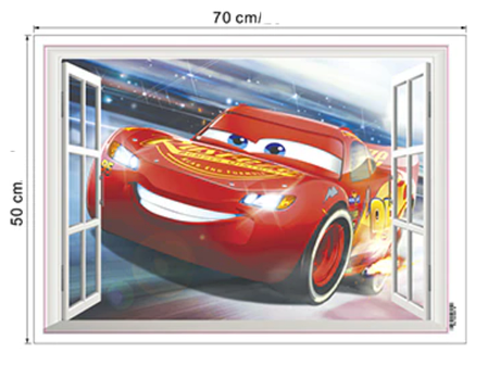 Вінілові наклейки на стіну Мультфільм Тачки Cars (лист 50 х 70 см) Б277-4, фото 2