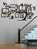 Сімейне дерево, рамки для фото, фотографій «Family Tree» 6, 9 рамок / Фоторамка / Сімейна рамка - Чорний