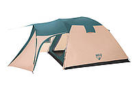 Палатка туристическая 5 местная Bestway 68015, размер (200+305)*305*200 см, антимоскитная сетка, сумка