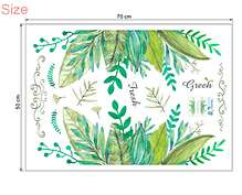 Вінілова наклейка на стіну Зелене листя Fresh Green (лист 50 х 70 см) Б443-1, фото 5